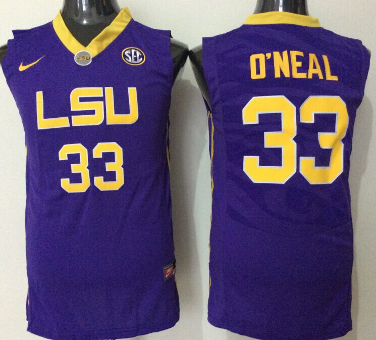 NCAA Men LSU Tigers #33 o neal purple